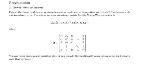 newey west covariance matrix